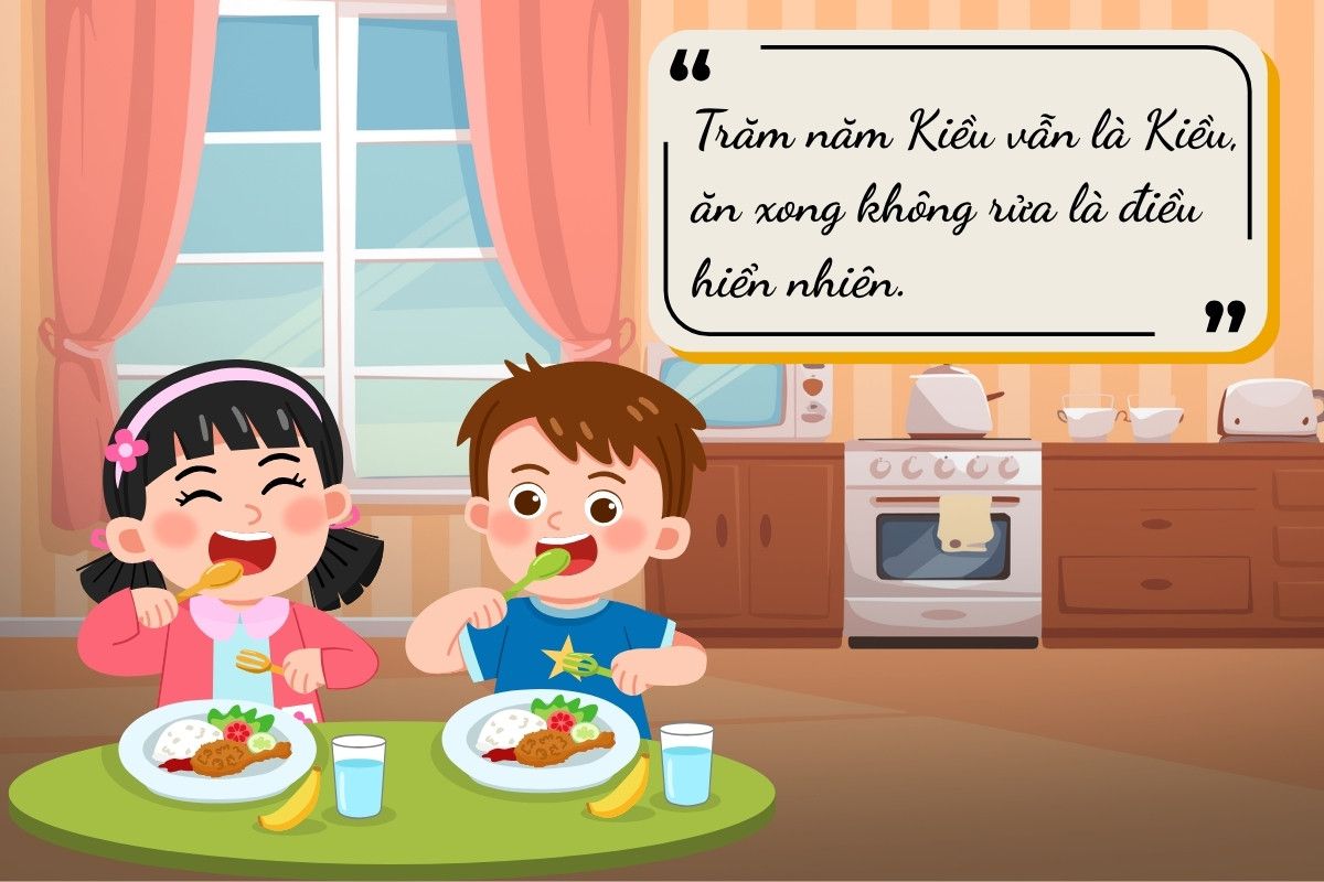 stt ăn uống hài hước