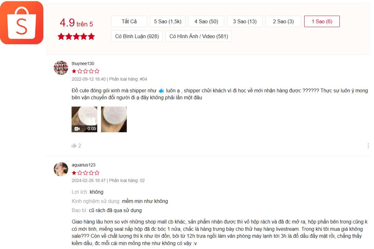 Tài khoản shopee bị khóa 2