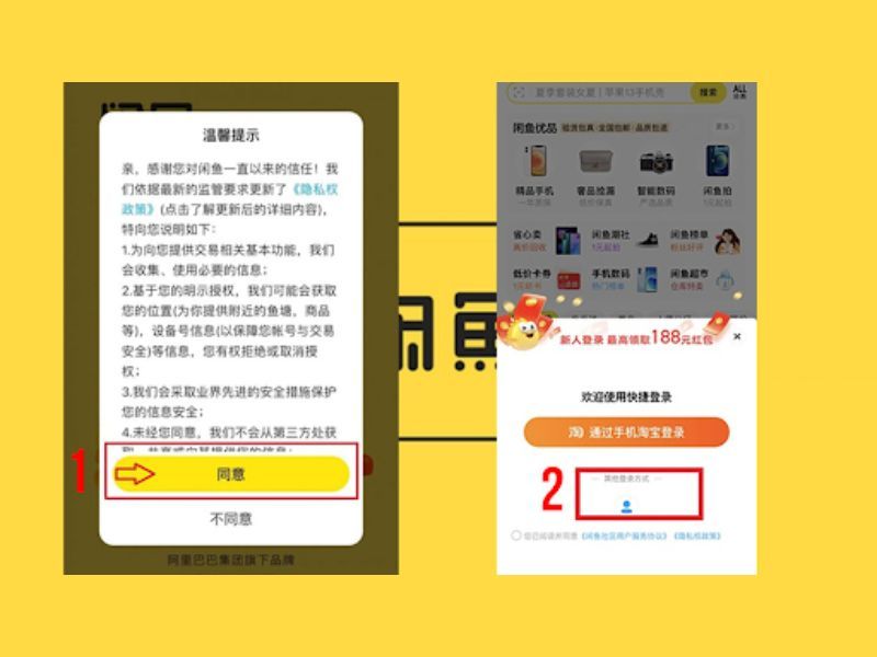 Thực hiện các bước như ảnh để đăng ký tài khoản (Nguồn ảnh: Internet)