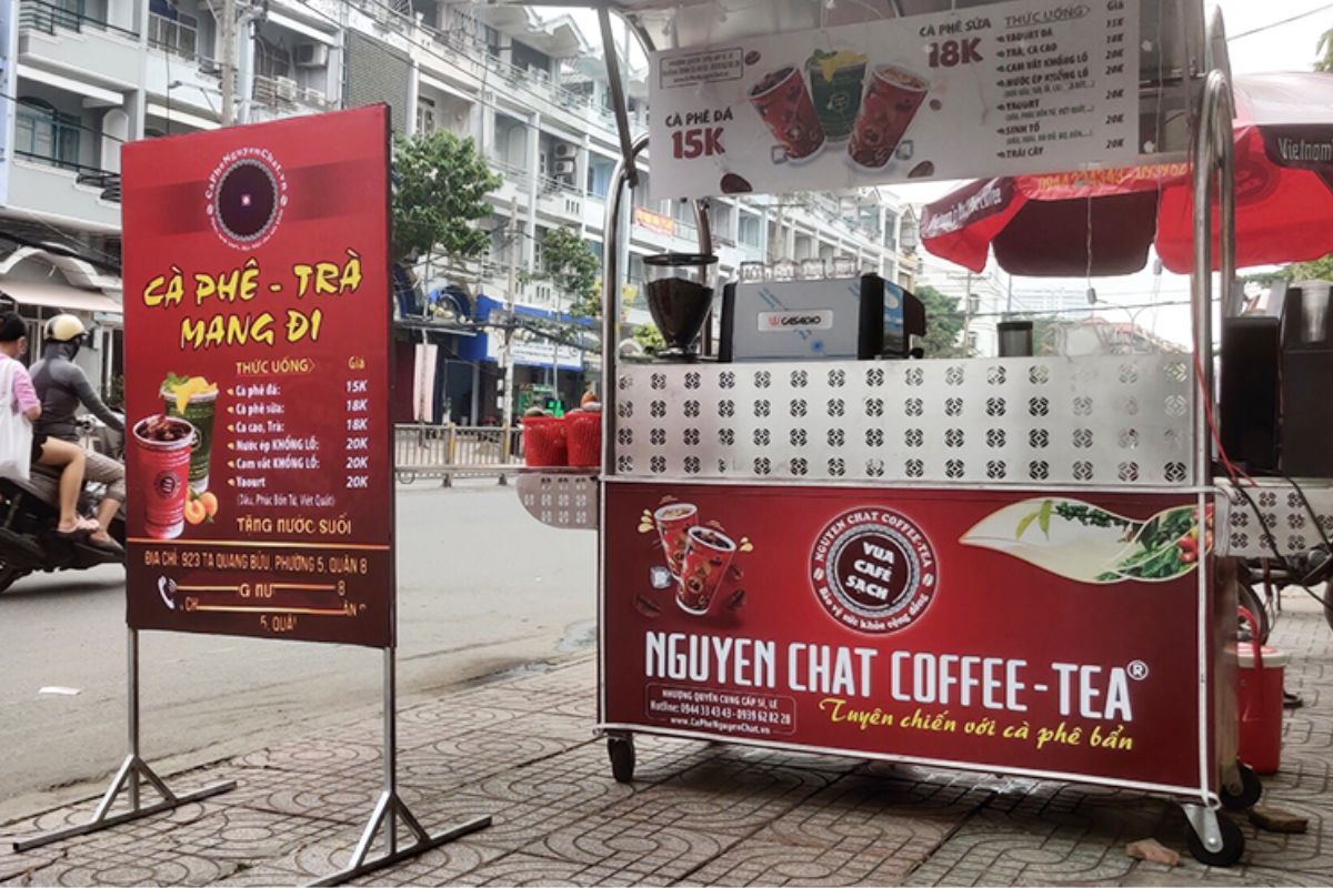 xe cafe mang đi